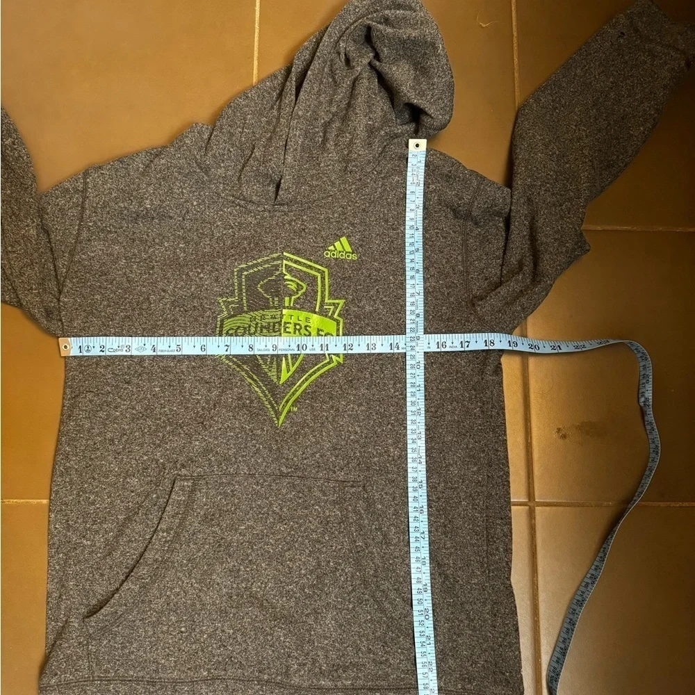 SEATTLE SOUNDERS WA Adidas Soccer hooded sweatshirt hoodie kids large 14/16 EUC